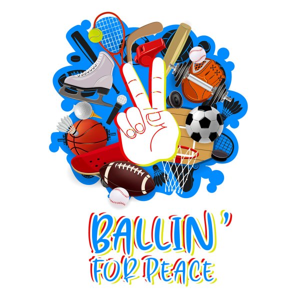 Ballin' For Peace Logo T-Shirt Graphics
