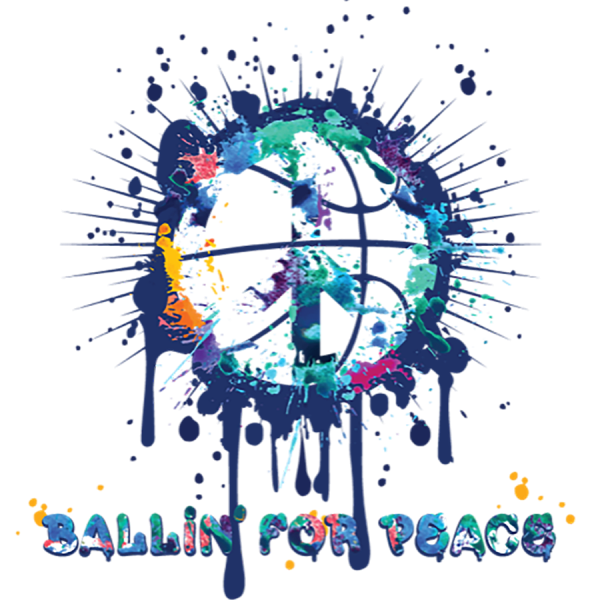 Ballin' For Peace Blue Drip Unisex T-Shirt Design