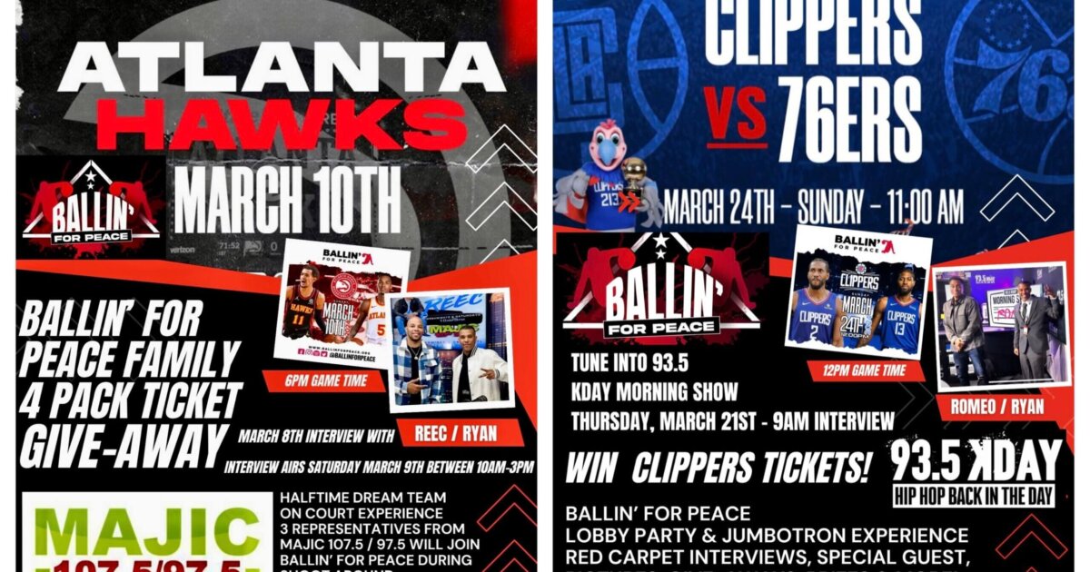 Win Ballin' for Peace Hawks Tix on Majic 107.5  & Clippers Tickets on 93.5 KDAY