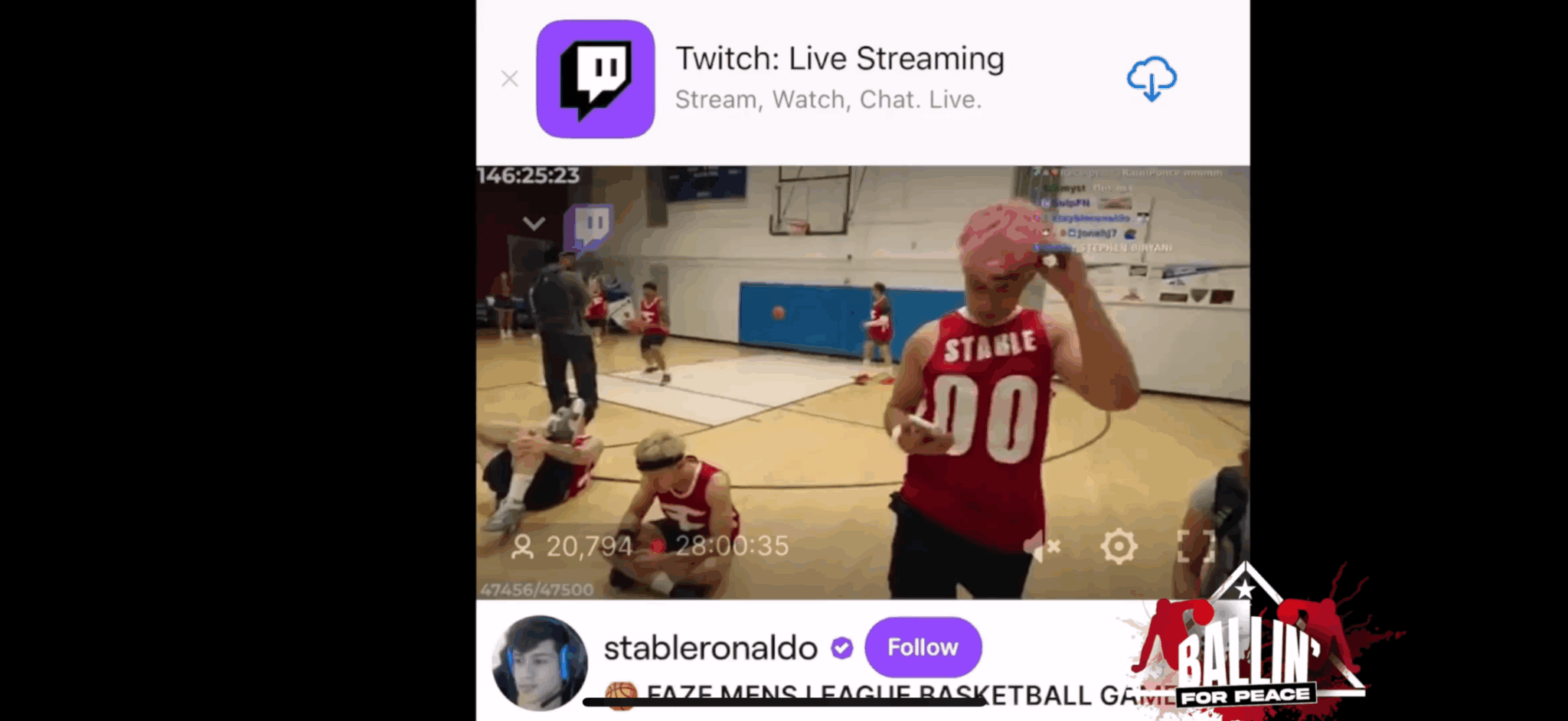 Stable Ronaldo's Twitch Highlights | Ballin' For Peace