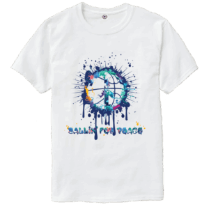 Ballin’ For Peace Blue Drip Unisex T-Shirt